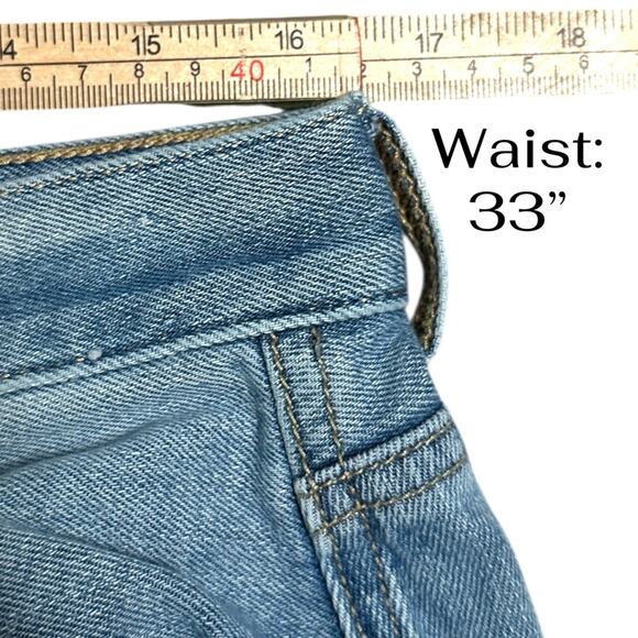 American Eagle Jeans Women’s 14L Mom Jean High Rise Medium Blue Distressed - Picture 8 of 10